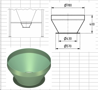 Übergangsstück f/Trichter f/Silo GFK SIV